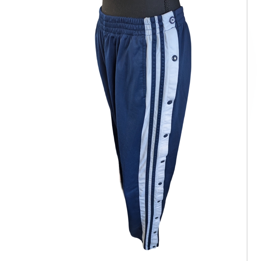 Genuine Vintage Tearaways Blue Track Pants with White Stripes Medium Or Large